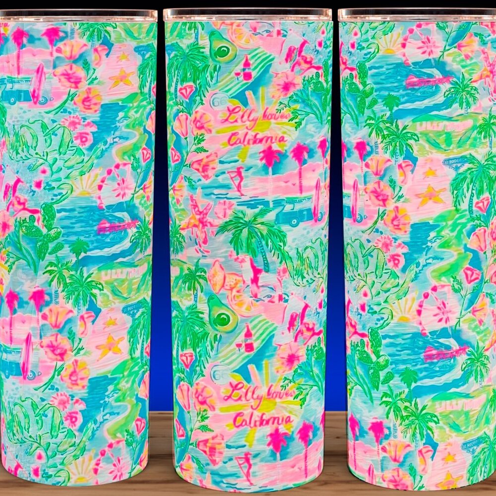 Lilly P Loves California Cup Mug Tumbler 20oz